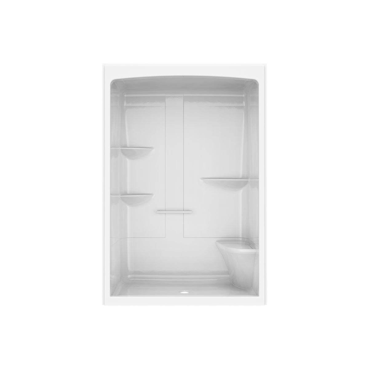 Maax Camelia SHR-6034 Acrylic Alcove Left and Right Molded Seat One-Piece Shower in White - image 38