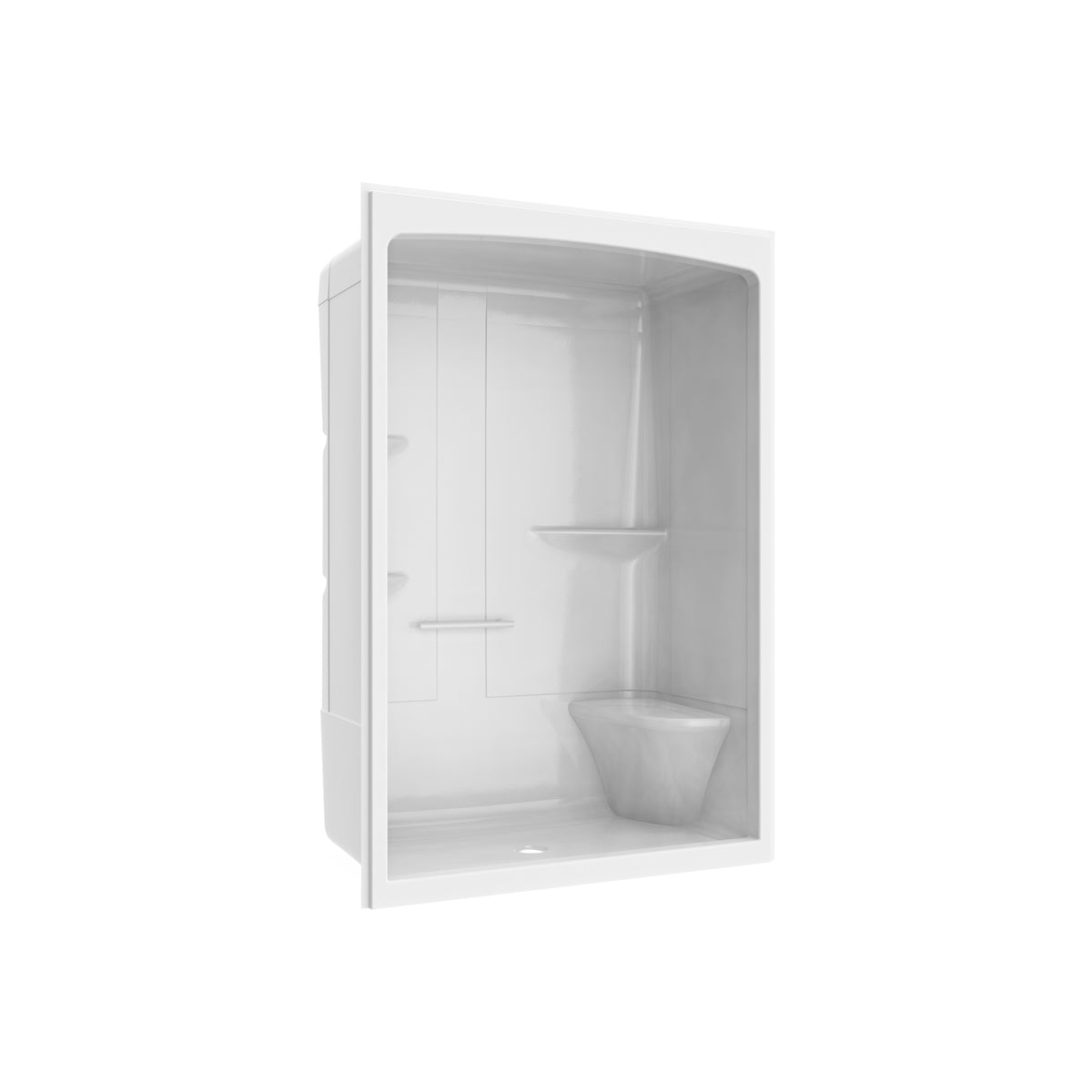 Maax Camelia SHR-6034 Acrylic Alcove Left and Right Molded Seat One-Piece Shower in White - image 40