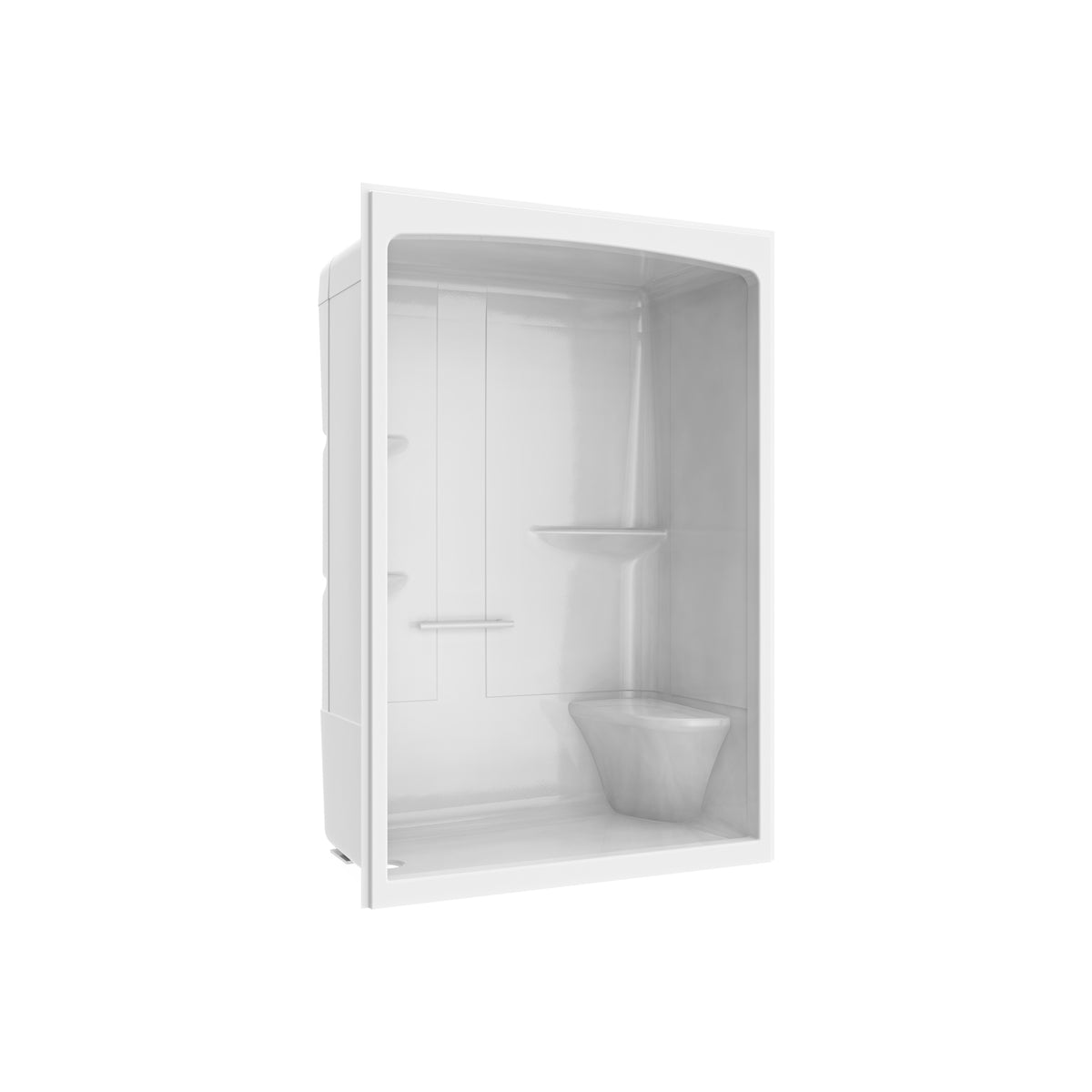 Maax Camelia SHR-6034 Acrylic Alcove Left and Right Molded Seat One-Piece Shower in White - image 5