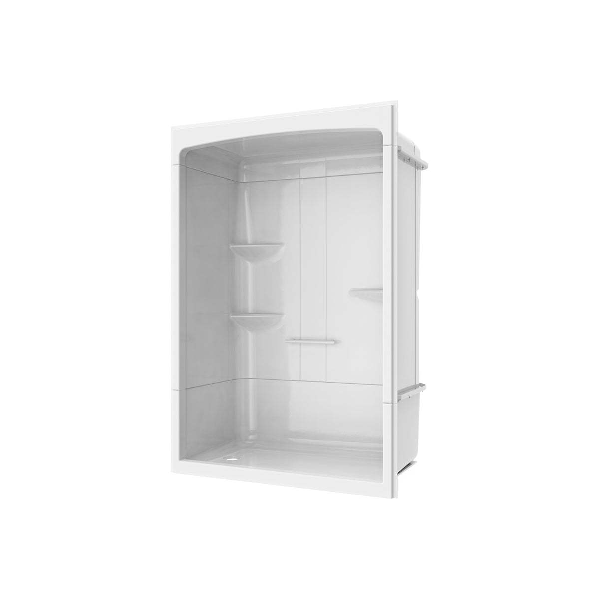 Maax Camelia SHR-6034 Acrylic Alcove Left Molded Seat Three-Piece Shower in White - image 10