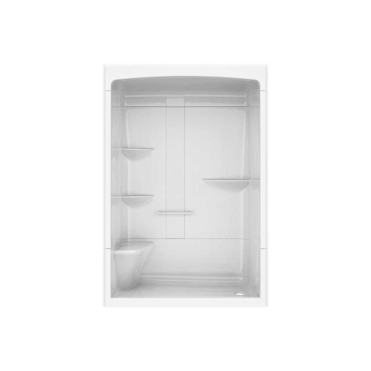 Maax Camelia SHR-6034 Acrylic Alcove Left Molded Seat Three-Piece Shower in White - image 13