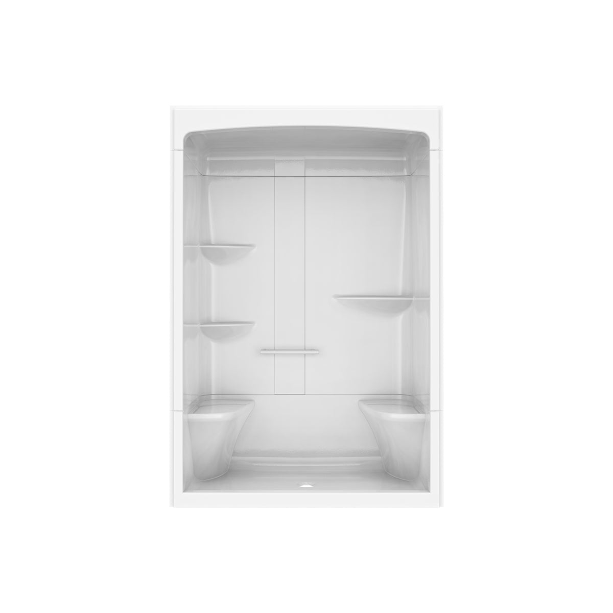 Maax Camelia SHR-6034 Acrylic Alcove Left Molded Seat Three-Piece Shower in White - image 28