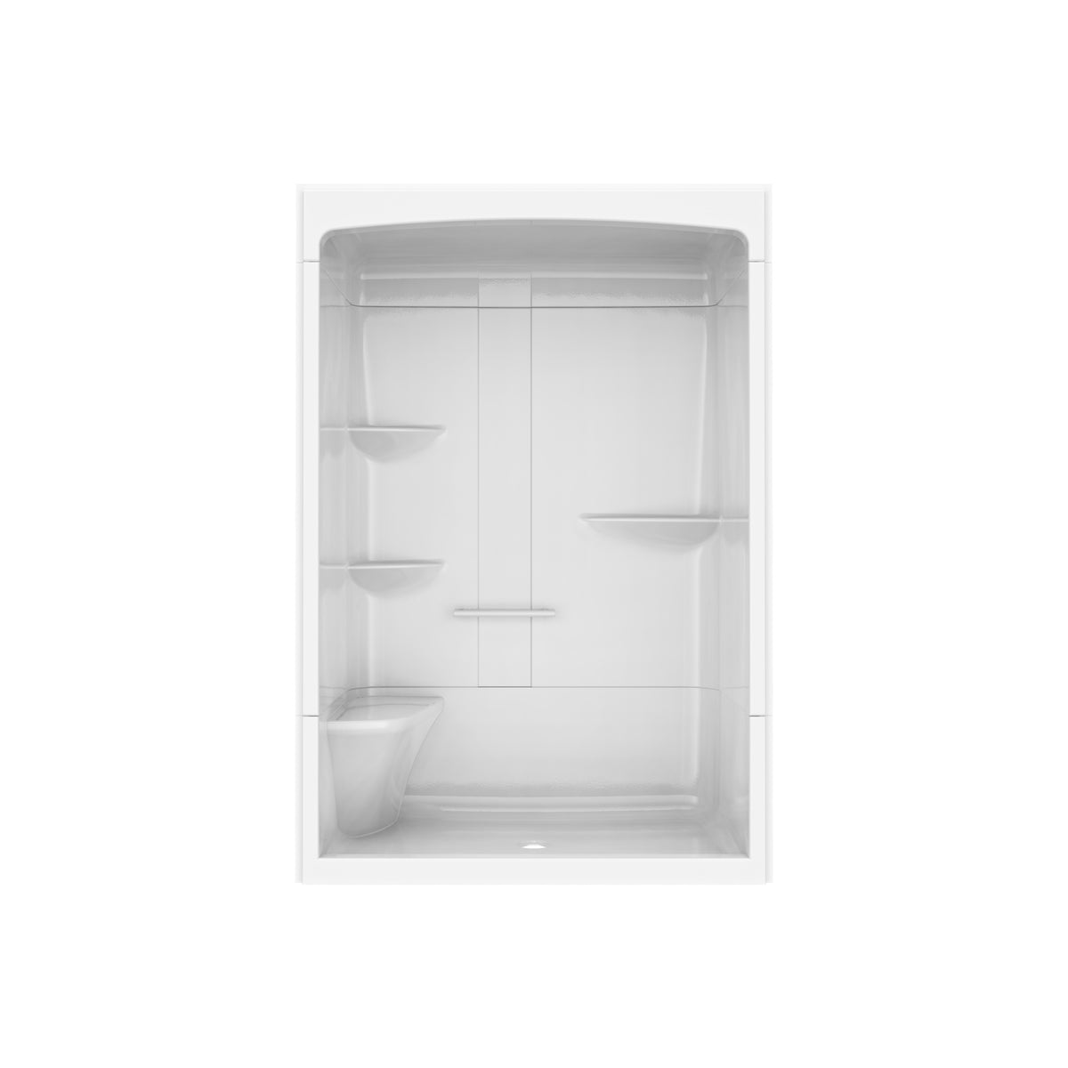 Maax Camelia SHR-6034 Acrylic Alcove Left Molded Seat Three-Piece Shower in White - image 33