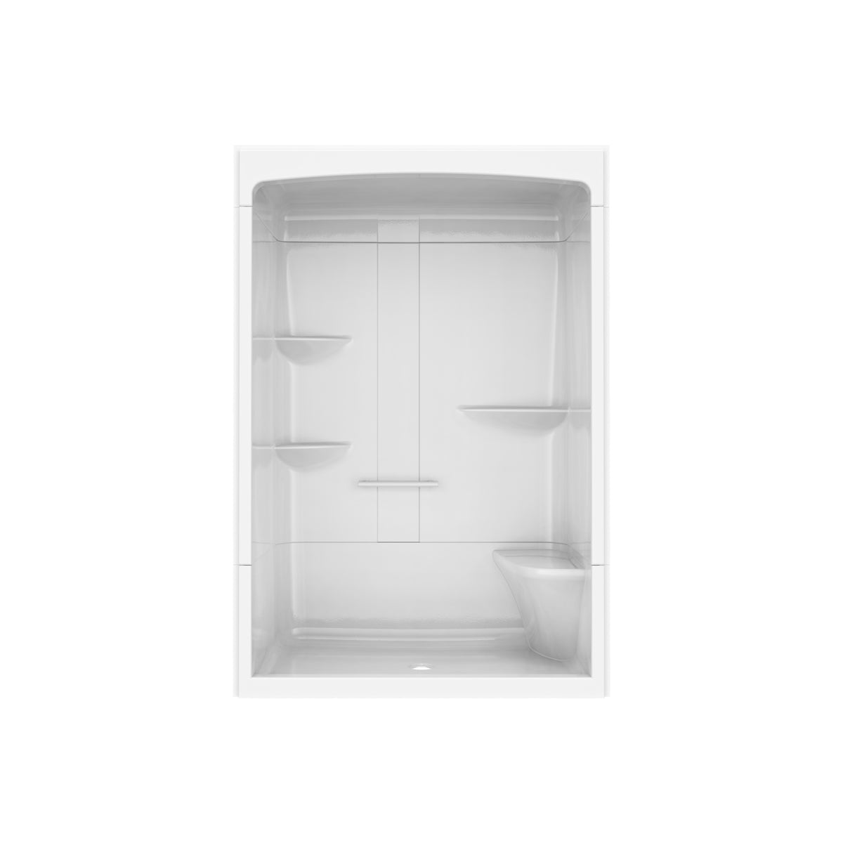 Maax Camelia SHR-6034 Acrylic Alcove Left Molded Seat Three-Piece Shower in White - image 38