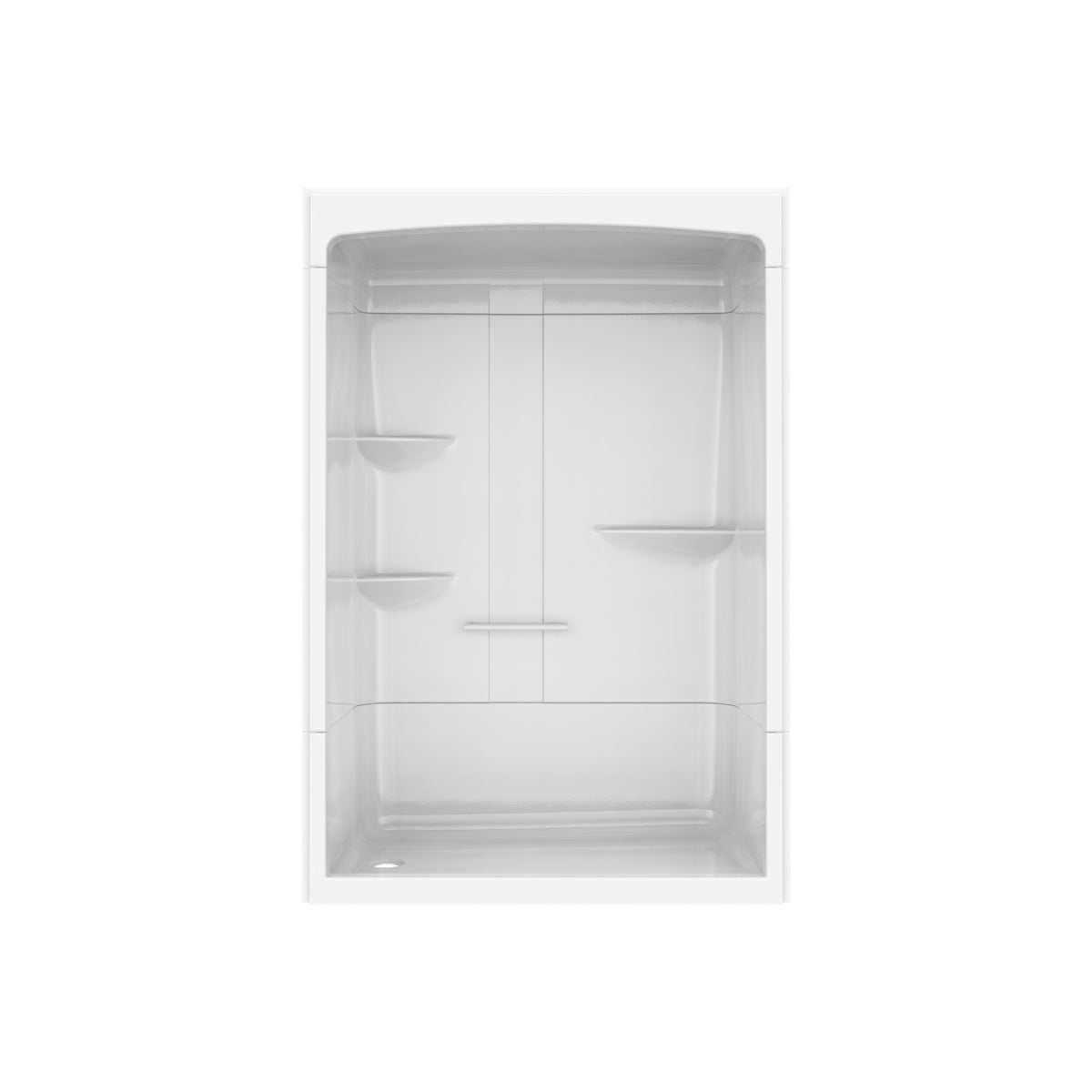 Maax Camelia SHR-6034 Acrylic Alcove Left Molded Seat Three-Piece Shower in White - image 8