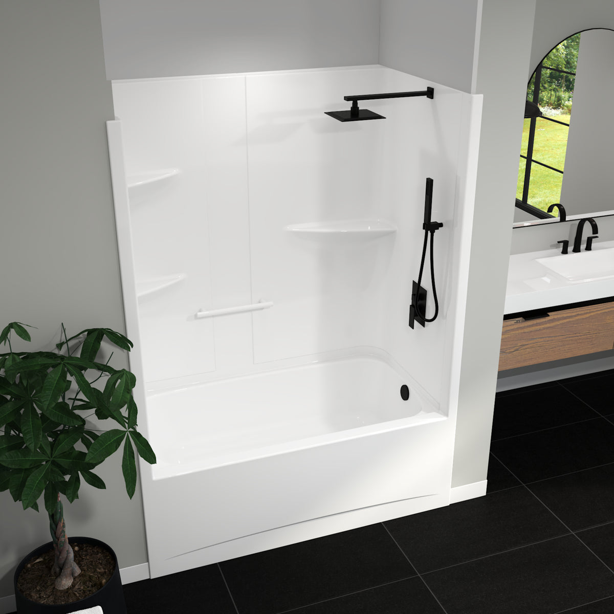 Maax Camelia TS-6032 Acrylic Alcove One-Piece Tub Shower in White - image 8