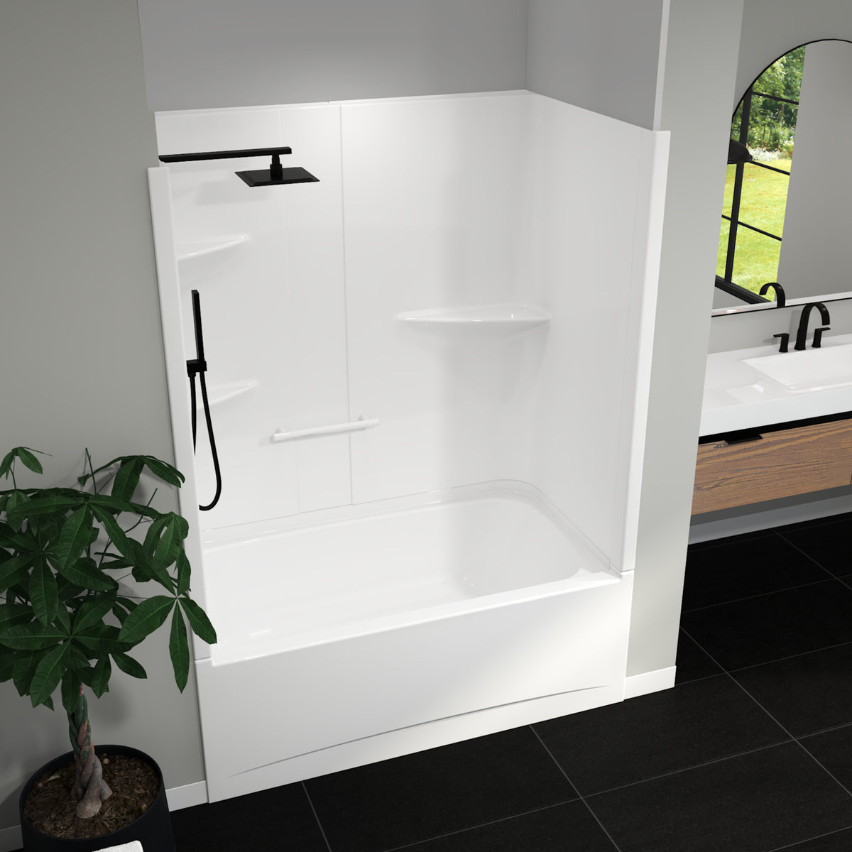 Maax Camelia TS-6032 Acrylic Alcove Two-Piece Tub Shower in White - image 3