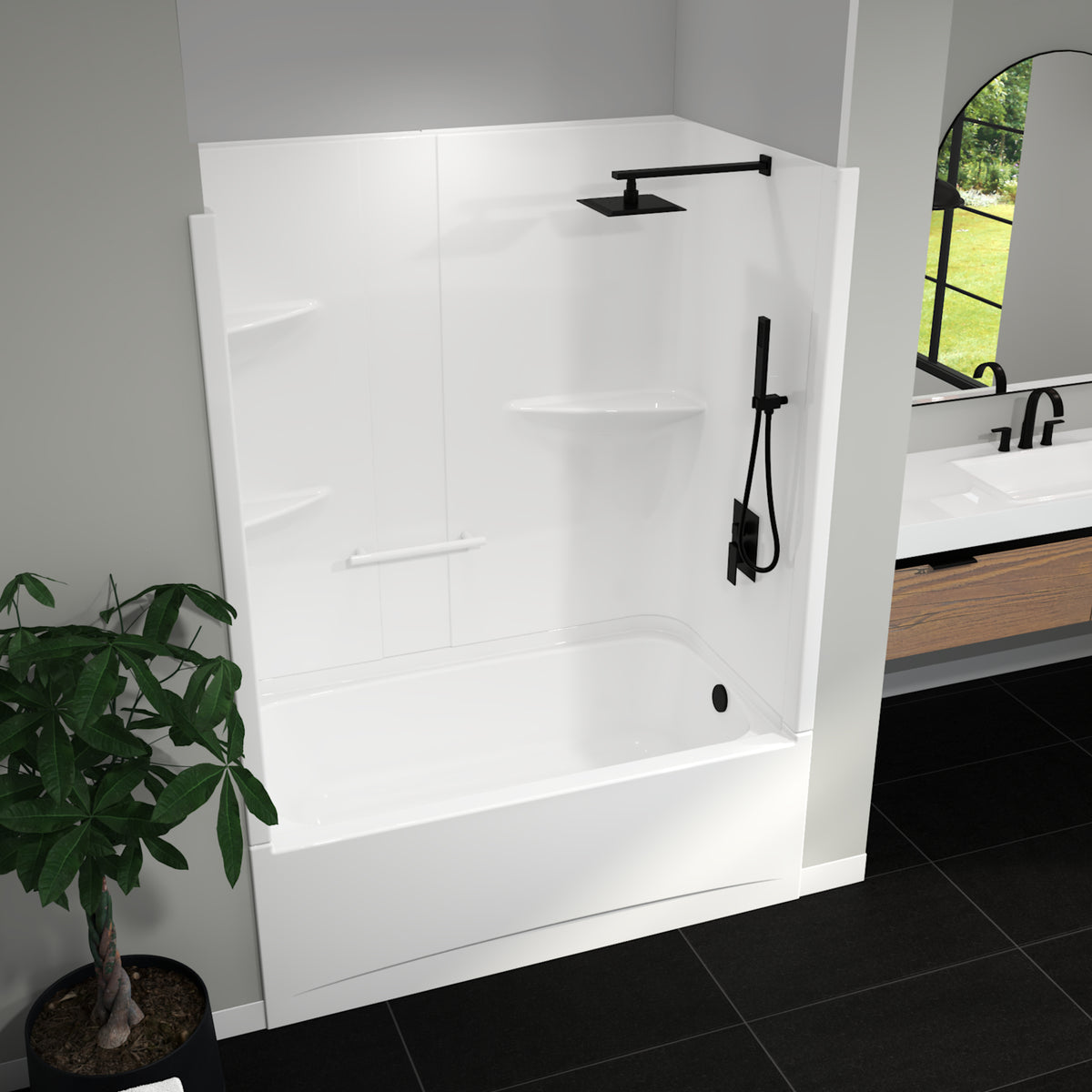 Maax Camelia TS-6032 Acrylic Alcove Two-Piece Tub Shower in White - image 8