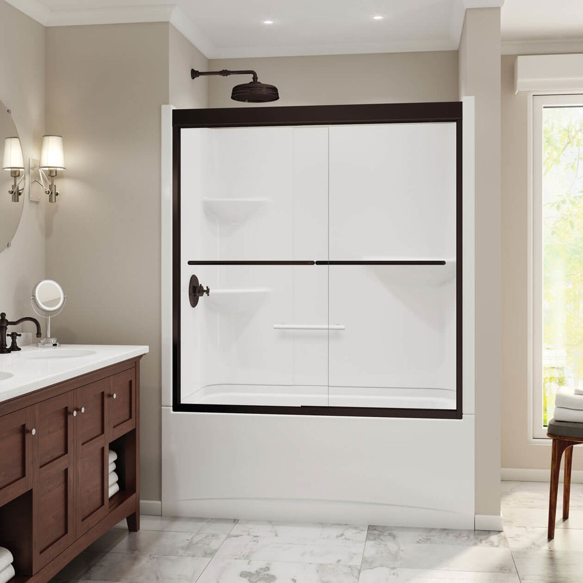 Maax Camelia TS-6032 AFR Acrylic Alcove Two-Piece Tub Shower in White - image 4