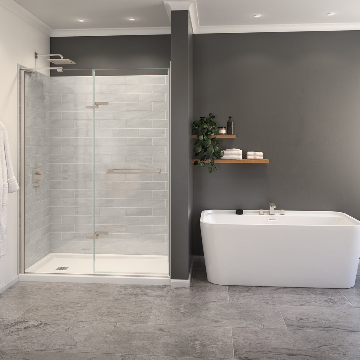 Maax Capella 78 56-59 x 78 in 8 mm Pivot Shower Door for Alcove Installation - image 6