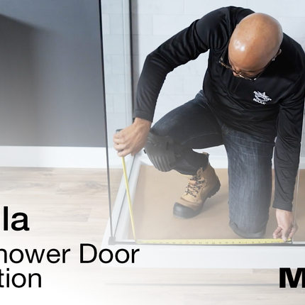 Capella 78 44-47 x 78 in. 8 mm Pivot Shower Door for Alcove Installation with GlassShield® glass in Brushed Nickel - Plumbing Market