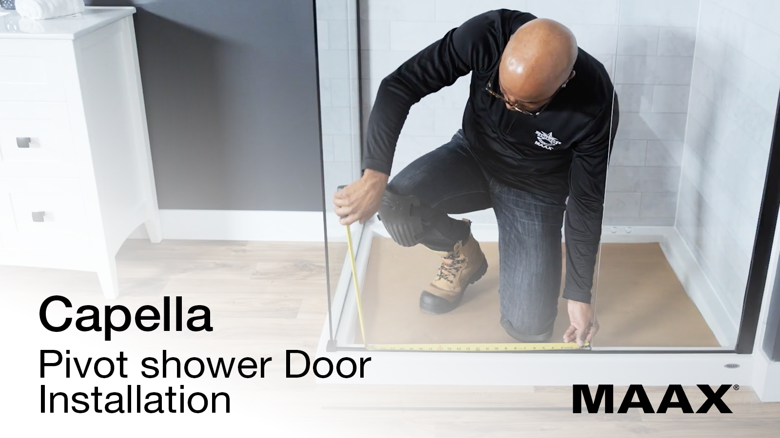 Capella 78 44-47 x 78 in. 8 mm Pivot Shower Door for Alcove Installation with GlassShield® glass in Brushed Nickel - Plumbing Market