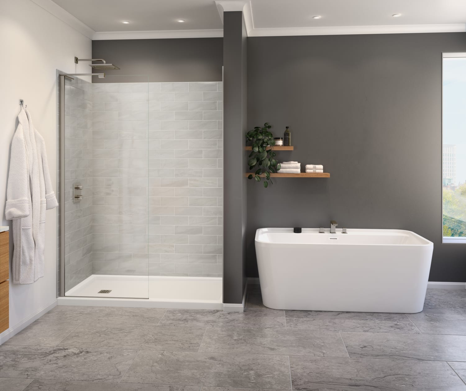 Capella 78 Screen and Return Panel for 36 in. Base with GlassShield® glass in Brushed Nickel - Plumbing Market