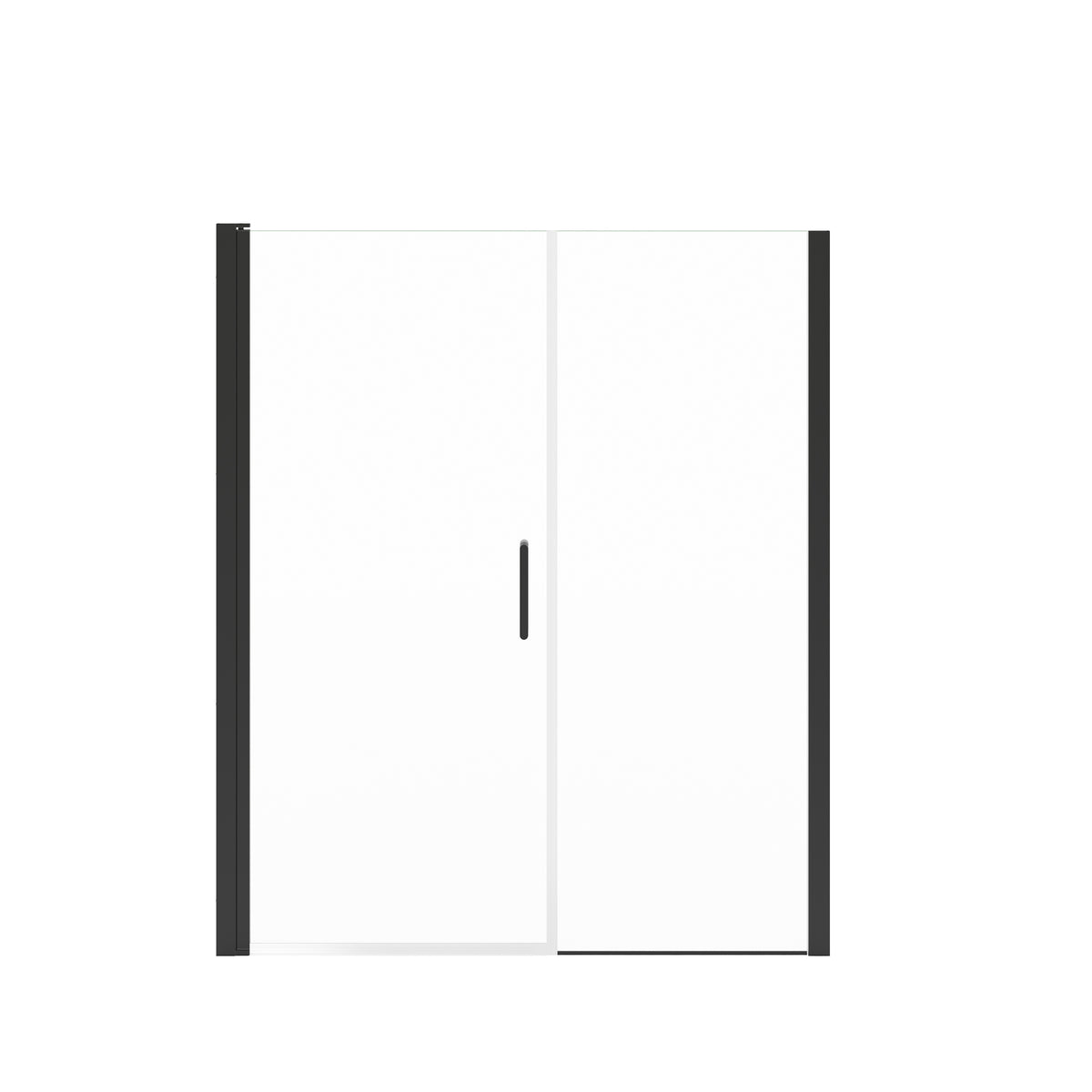 Maax Cappadocia 55-57 x 68 in 6 mm Pivot Shower Door for Alcove Installation with Clear glass & Round Handle - image 5