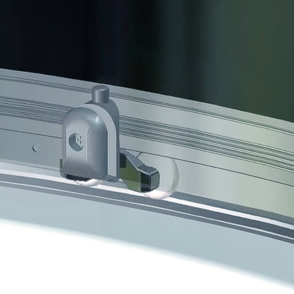 Radia Square 36 x 36 x 71 ½ in. 6 mm Sliding Shower Door for Corner Installation with Clear glass in Chrome - Plumbing Market