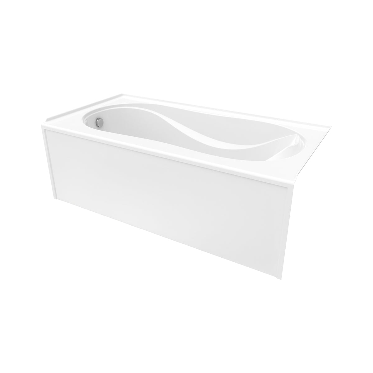 Maax Cocoon Sleek 6030 IFS Acrylic Alcove Bathtub in White - image 3