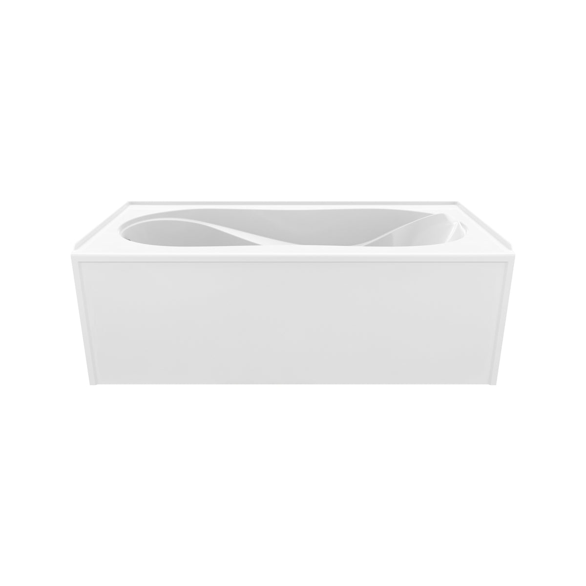 Maax Cocoon Sleek 6030 IFS Acrylic Alcove Bathtub in White - image 4
