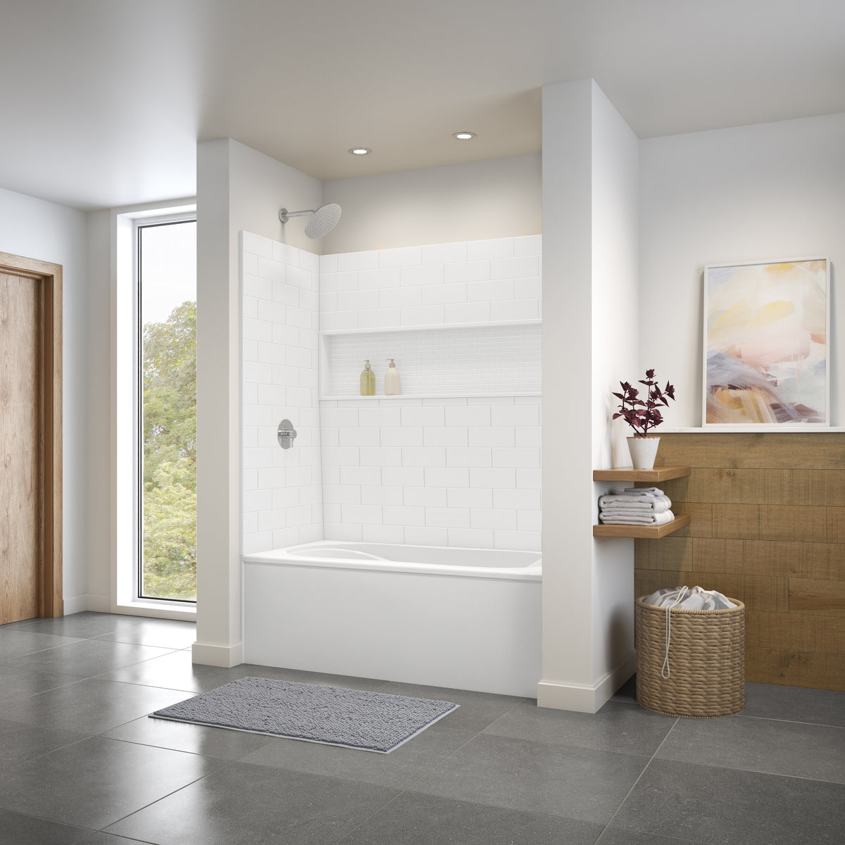 Maax Cocoon Sleek 6030 IFS Acrylic Alcove Bathtub in White - image 5
