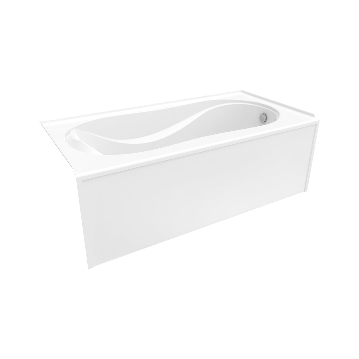 Maax Cocoon Sleek 6030 IFS Acrylic Alcove Bathtub in White - image 8