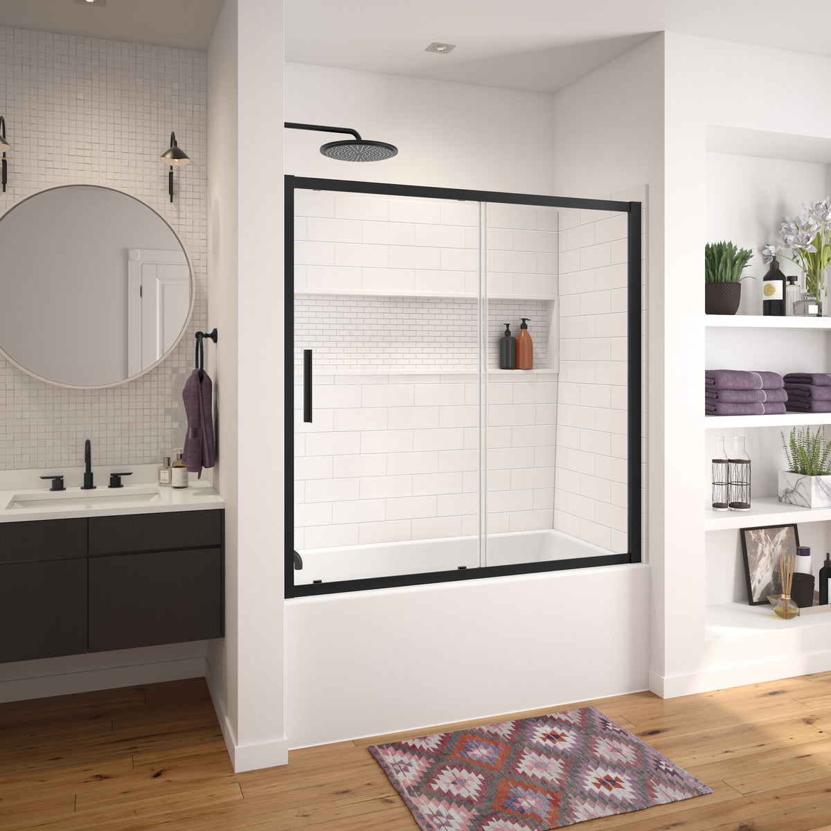 Maax Connect 55 1/2-57 x 57 in 6mm Sliding Tub Door for Alcove Installation - image 7