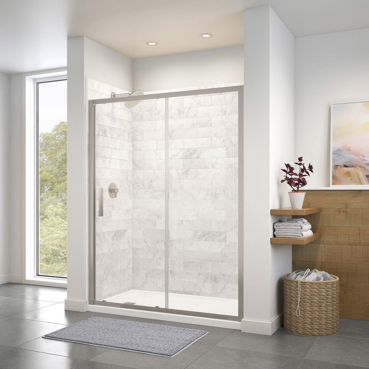 Maax Connect 57-58 ½ x 72 in 6mm Sliding Shower Door for Alcove Installation - image 5