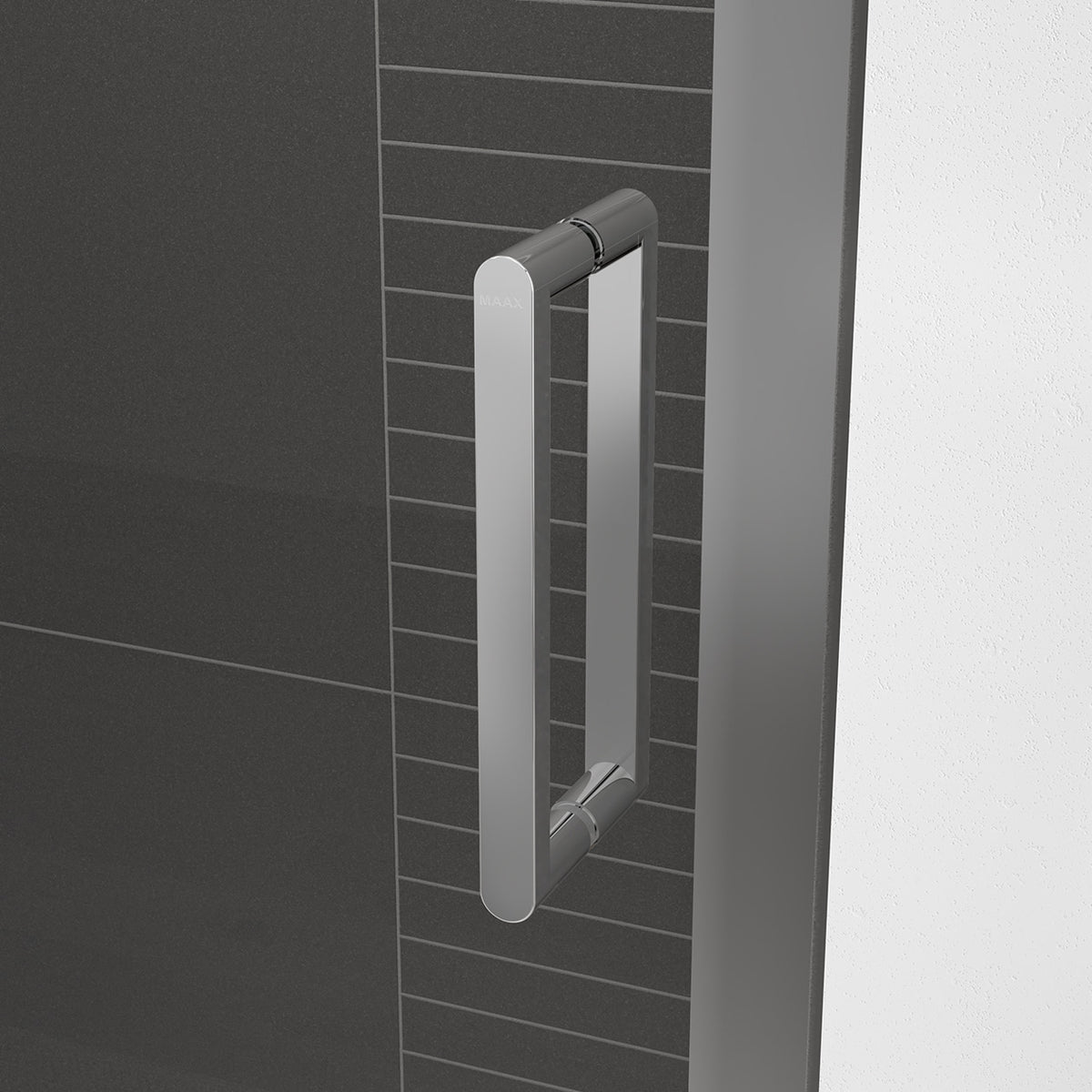 Maax Connect Pro 43 ½-45 x 76 in 6mm Sliding Shower Door for Alcove Installation with Clear glass in Chrome - image 4