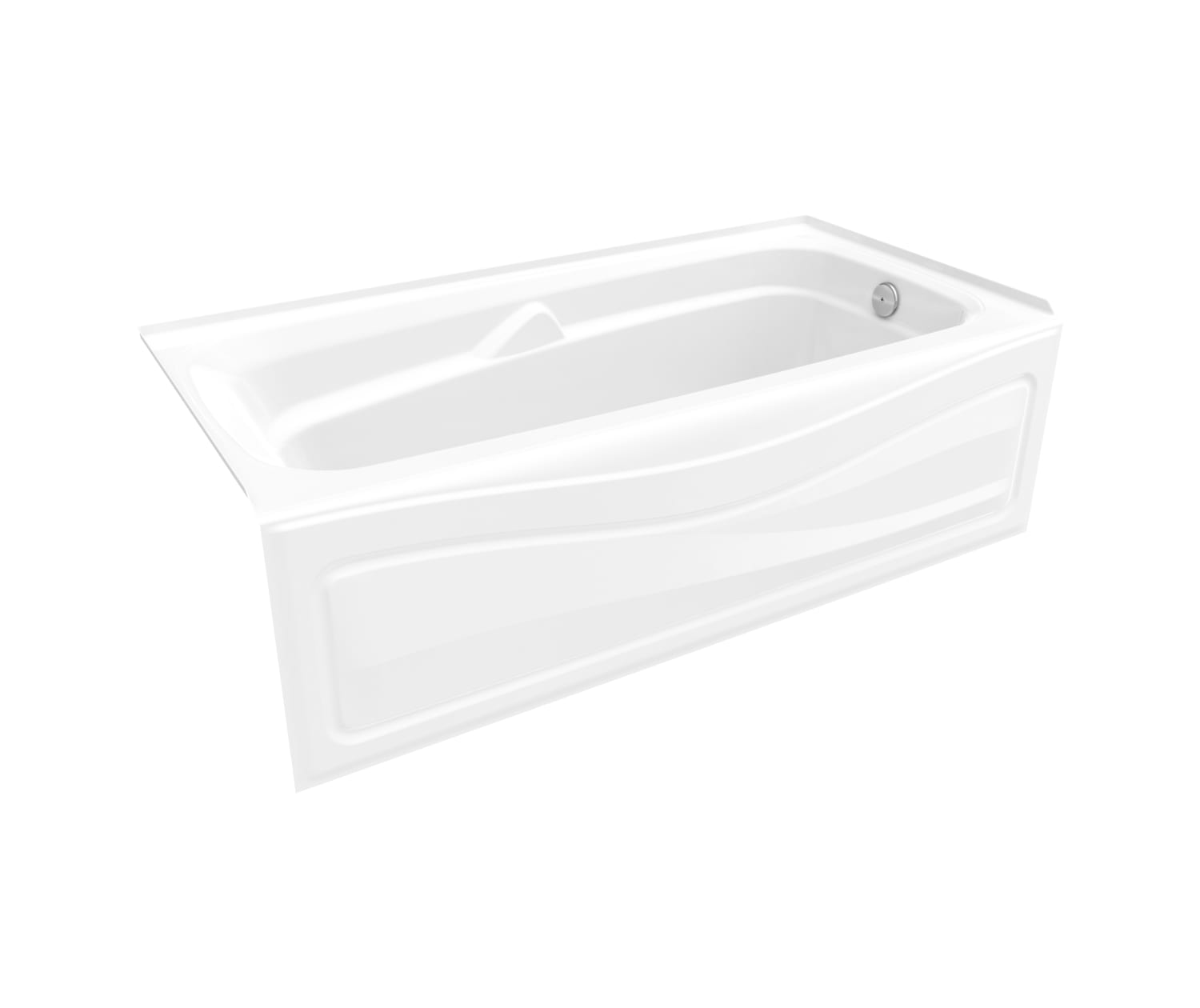 Corinthia II 60 x 30 Acrylic Alcove Left-Hand Drain Bathtub in White - Plumbing Market