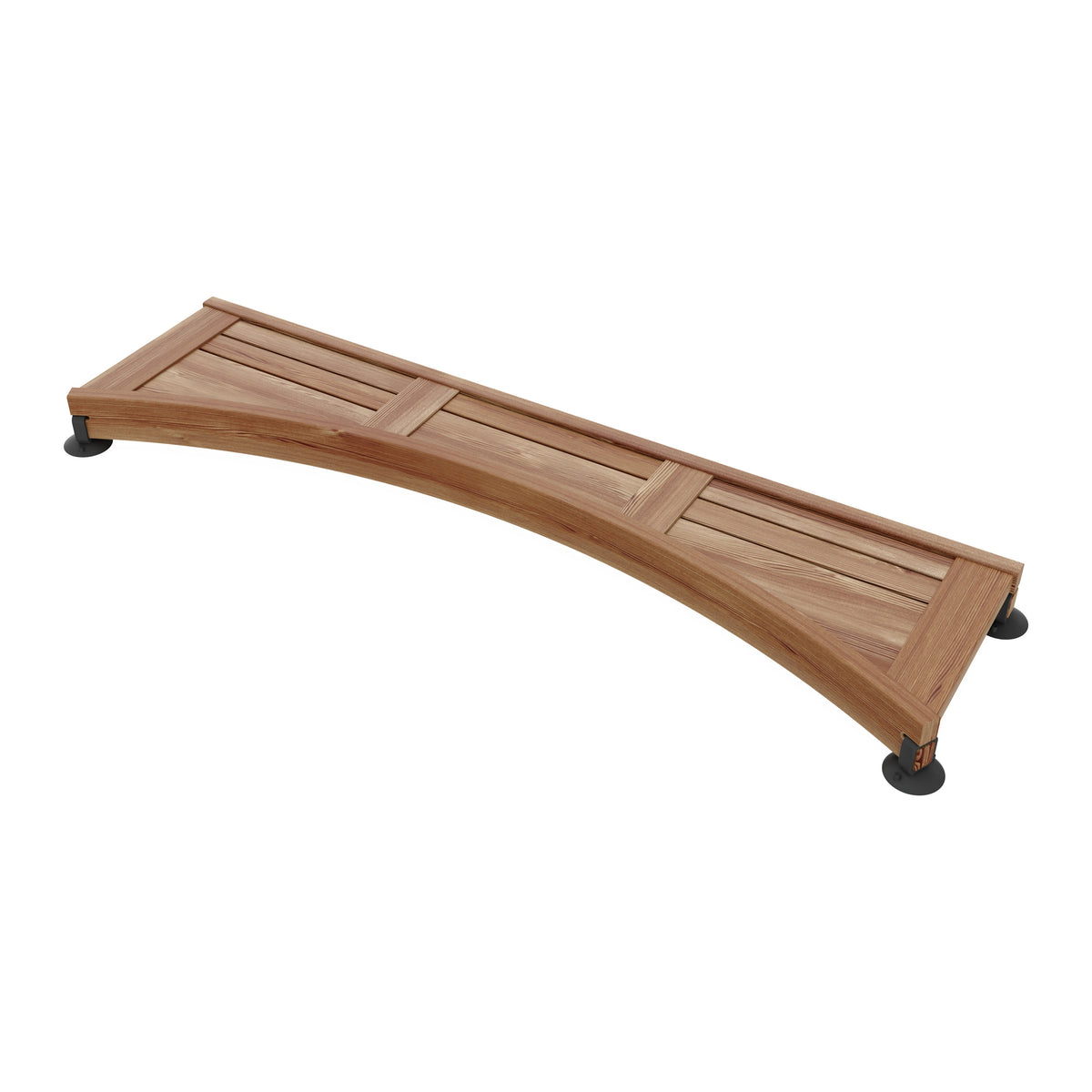 Maax Curved Teak Shower Seat 48 in.