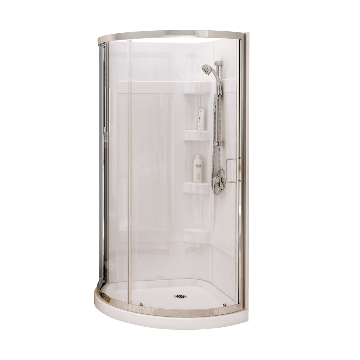 Maax Cyrene 34 x 34 Acrylic Center Drain Shower Kit in White - image 2