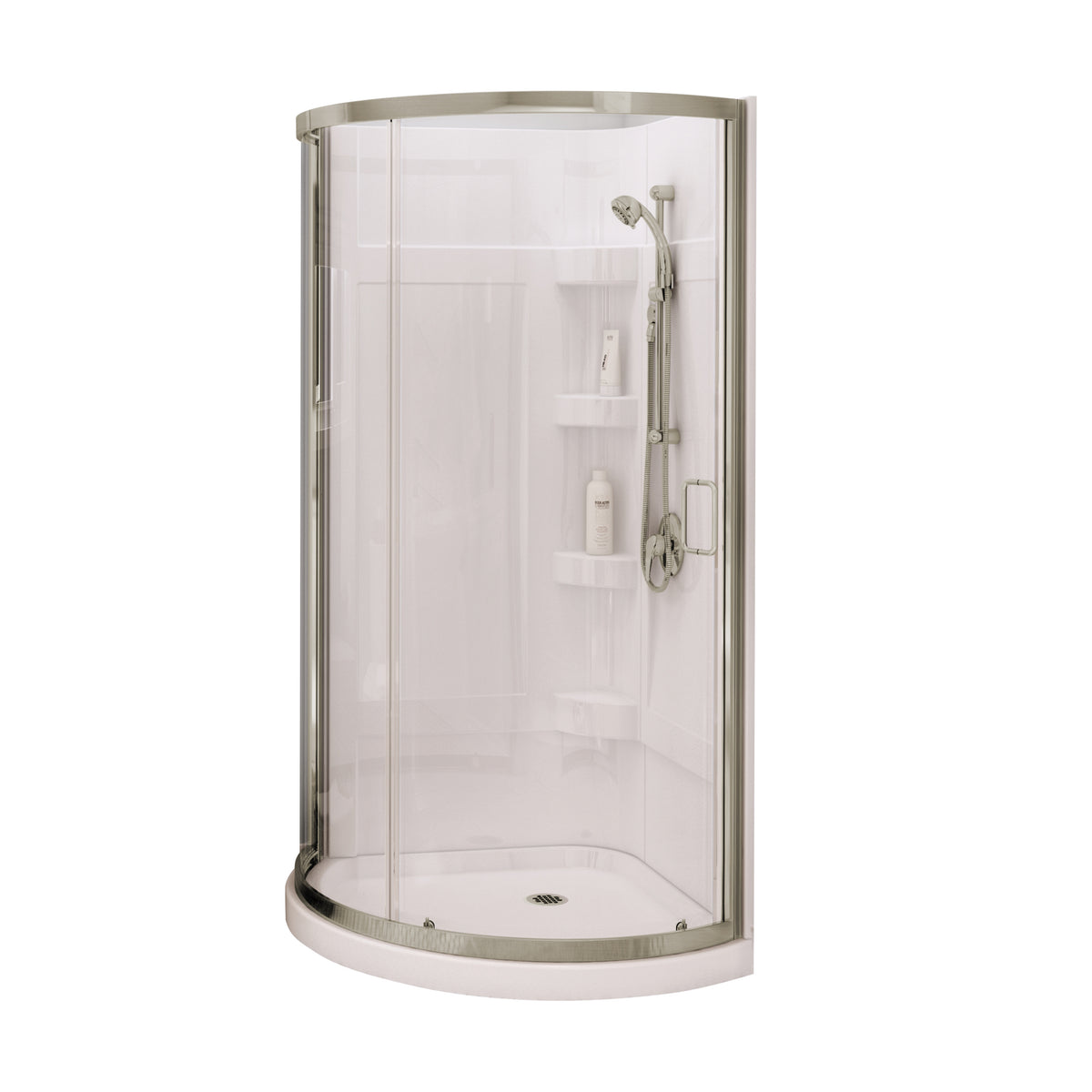 Maax Cyrene 34 x 34 Acrylic Center Drain Shower Kit in White - image 8