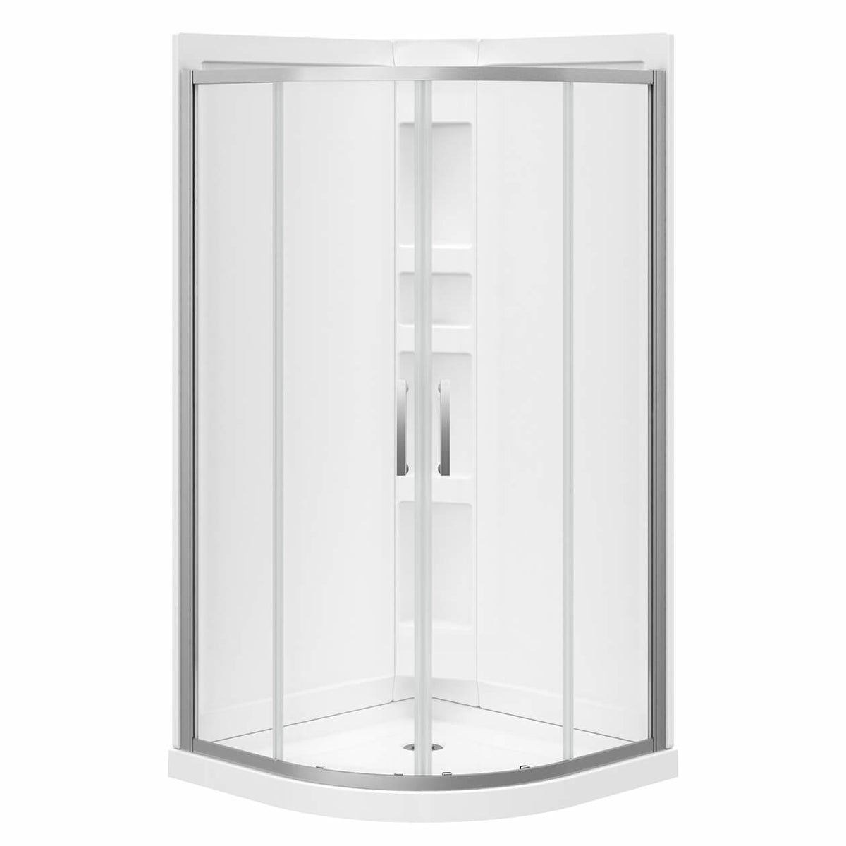 Maax Daisy 38 x 38 Acrylic Center Drain Shower Kit in White - image 3