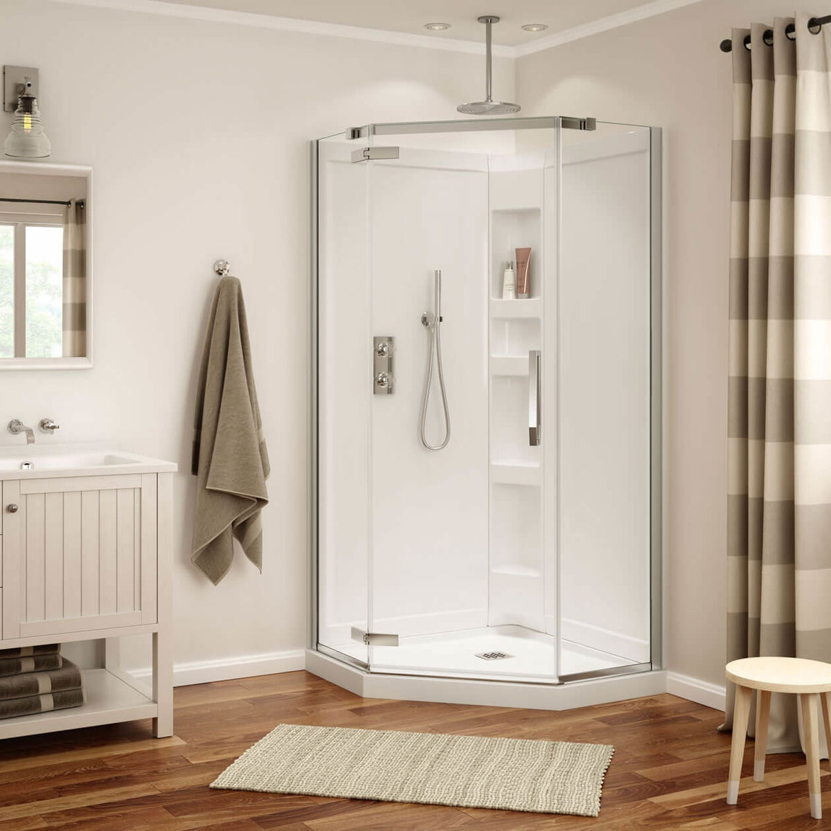 Maax Davana Neo-angle 40 x 40 x 75 in 8mm Pivot Shower Door for Corner Installation - image 5