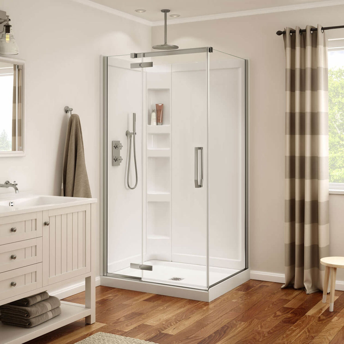 Maax Davana Rectangular 42 x 34 x 75 in 8mm Pivot Shower Door for Corner Installation - image 13