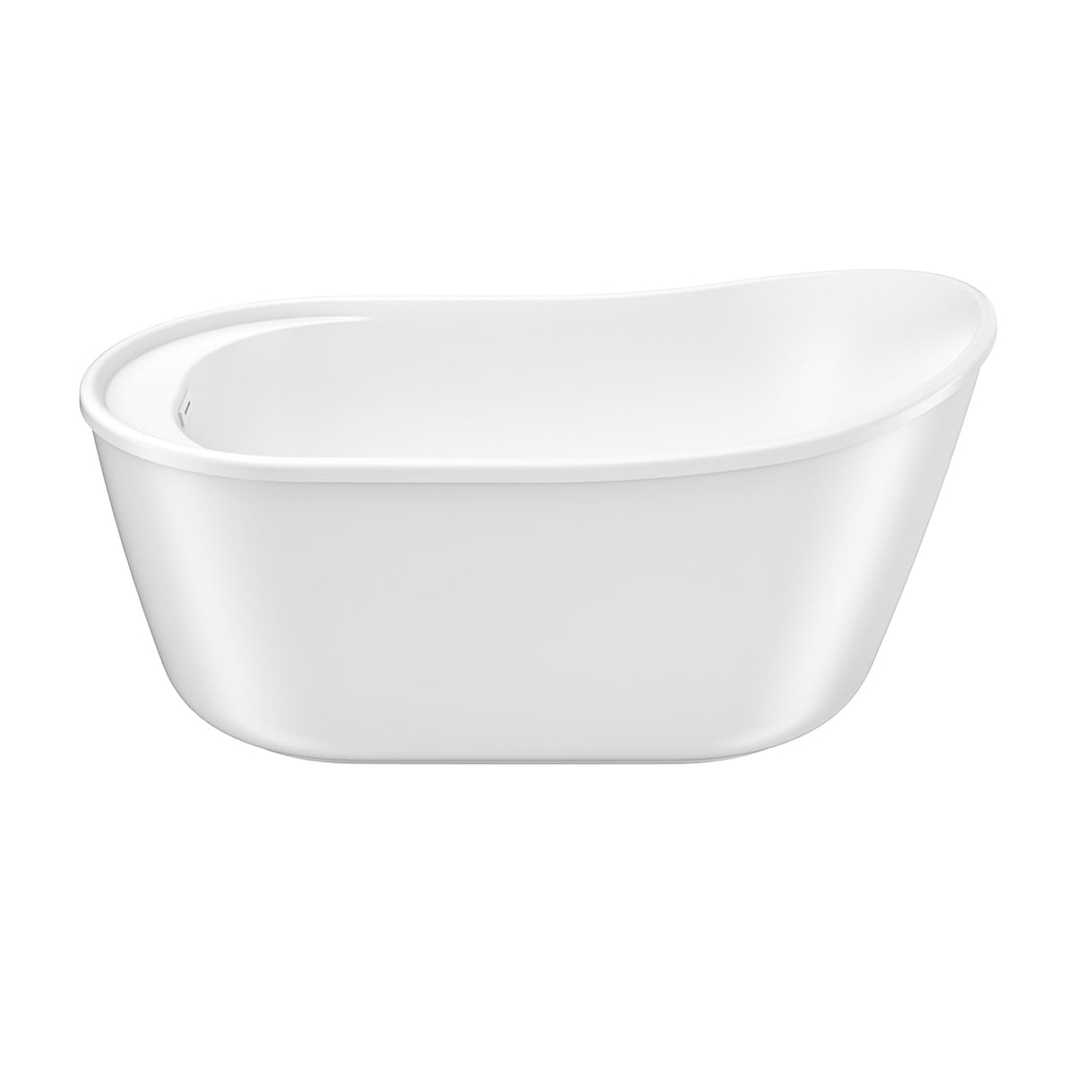 Maax Davis 58 x 32 AcrylX Freestanding End Drain Bathtub in White with White Skirt - image 3