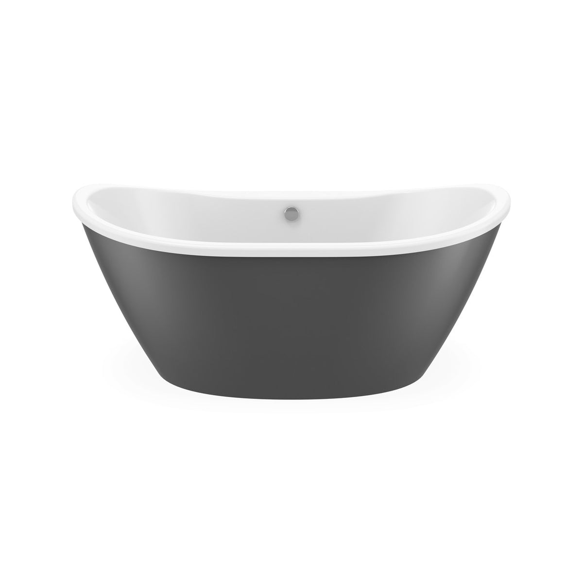 Maax Delsia 6032 AcrylX Freestanding Center Drain Bathtub in White with Black Skirt - image 10
