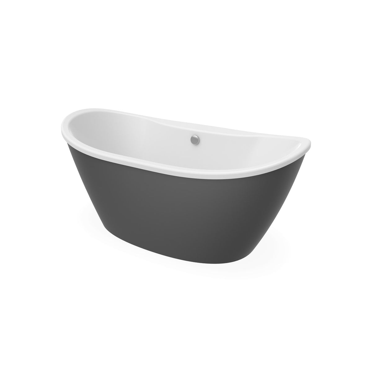 Maax Delsia 6032 AcrylX Freestanding Center Drain Bathtub in White with Black Skirt - image 11
