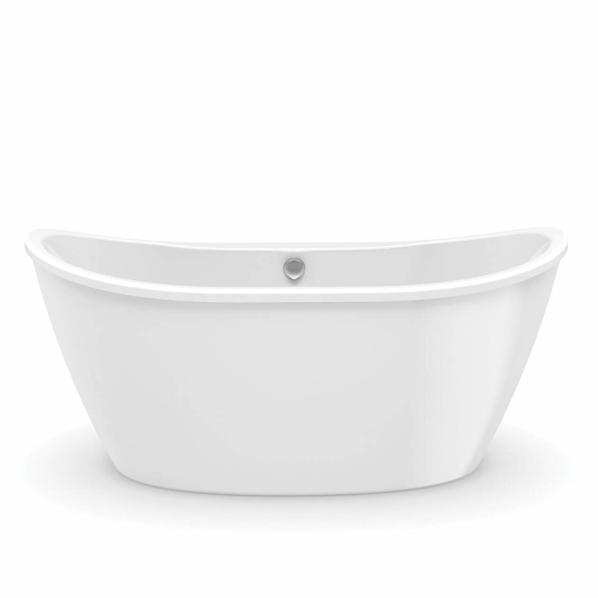 Maax Delsia 6032 AcrylX Freestanding Center Drain Bathtub in White with Black Skirt - image 3