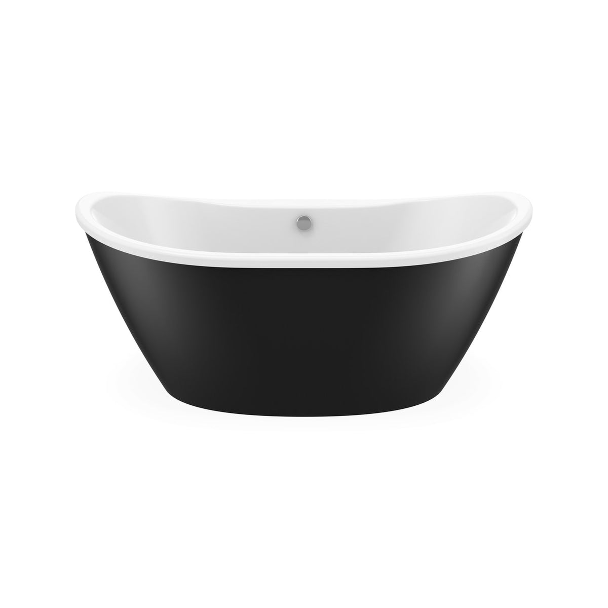 Maax Delsia 6032 AcrylX Freestanding Center Drain Bathtub in White with Black Skirt - image 6