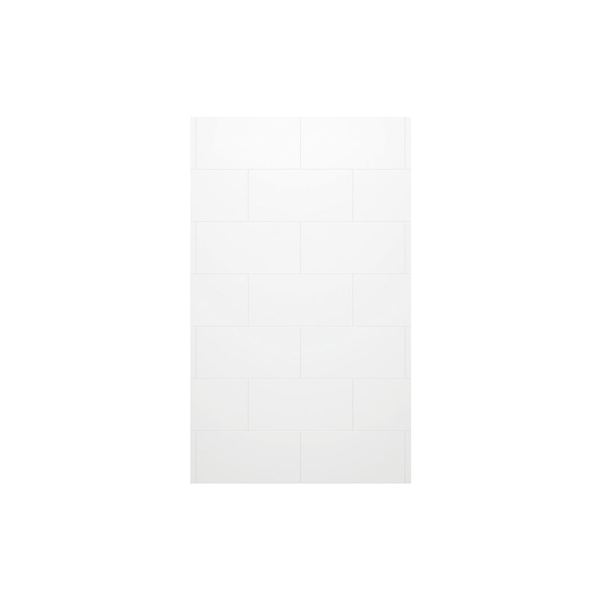 Maax Denso 50 in Solid Surface Glue up Back Wall in White