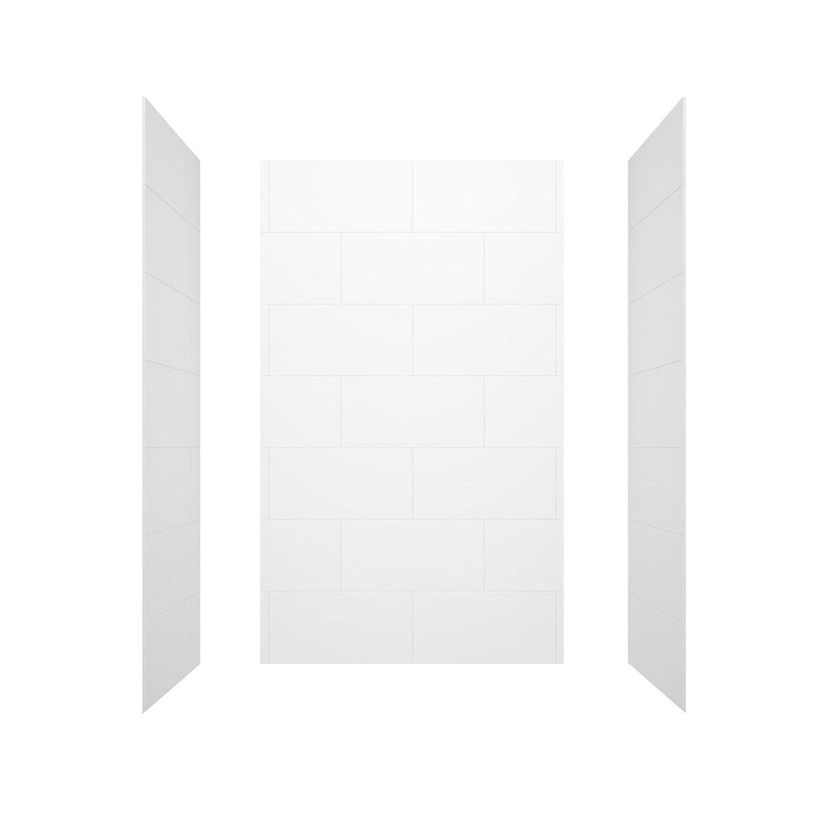 Maax Denso 50 in Solid Surface Glue up Back Wall in White - image 5