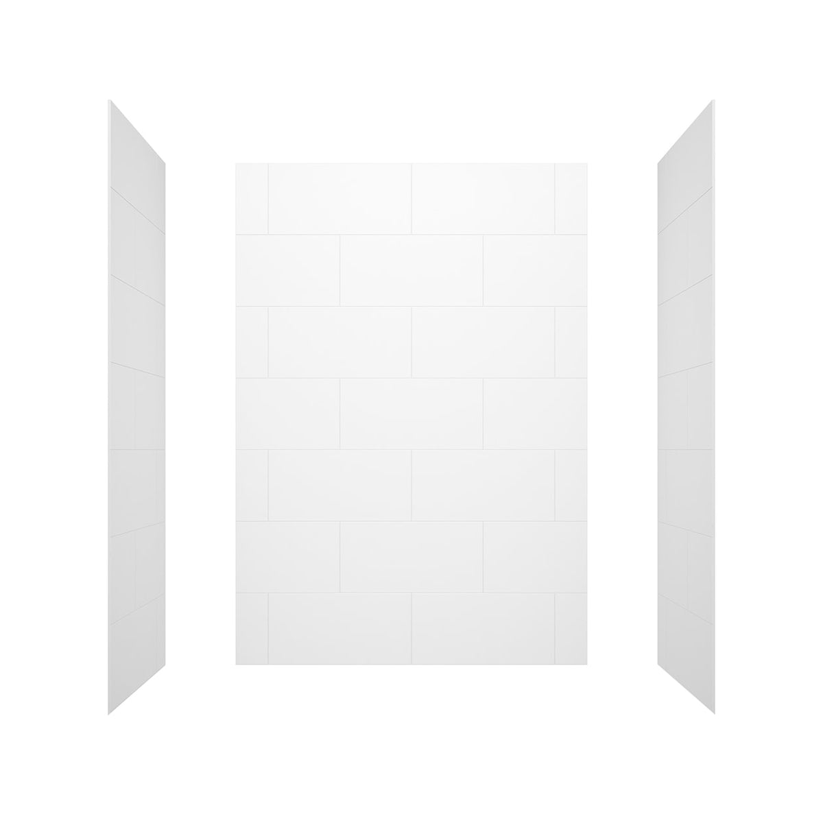 Maax Denso 62 in Solid Surface Glue up Back Wall in White - image 5