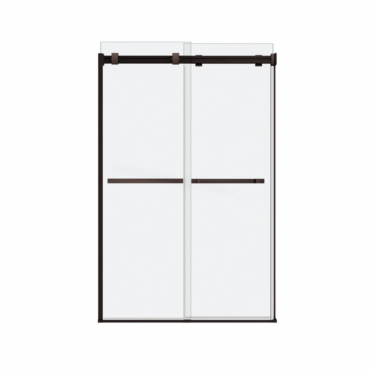 Maax Duel 44-47 x 70 1/2-74 in 8 mm Bypass Shower Door for Alcove Installation - image 8
