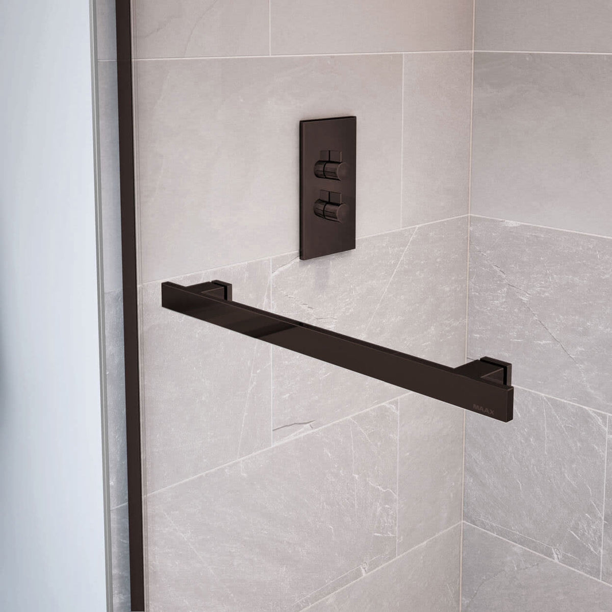 Maax Duel 44-47 x 70 1/2-74 in 8 mm Bypass Shower Door for Alcove Installation - image 9