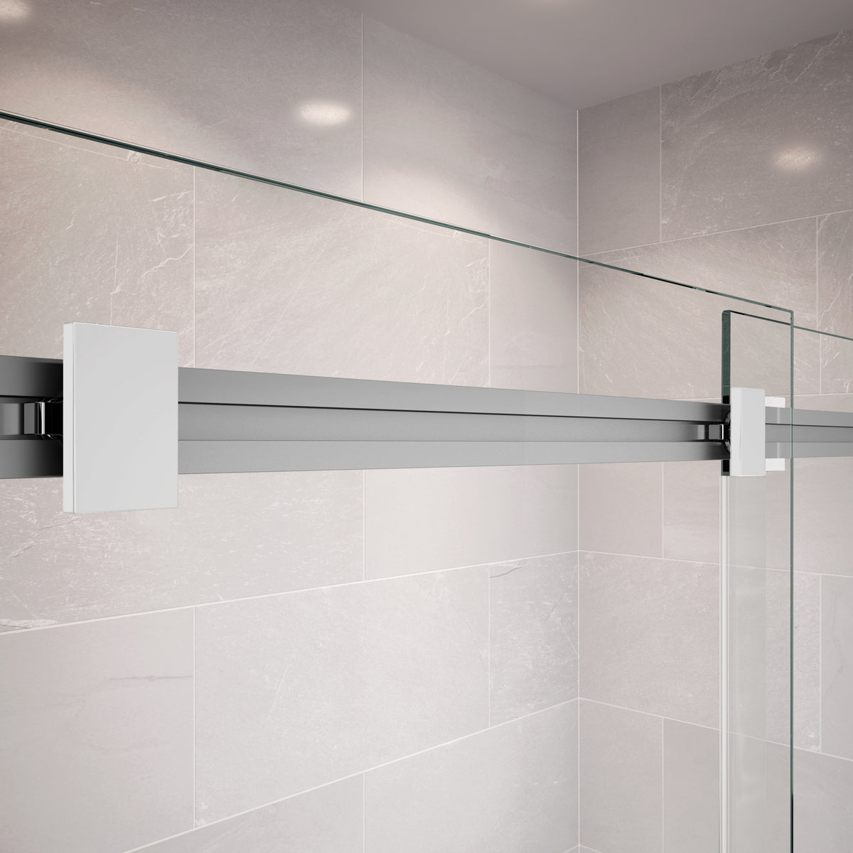 Maax Duel 56-59 x 55 ½ x 59 in 8 mm Bypass Tub Door for Alcove Installation with Clear glass in Chrome & Matte Black - image 12