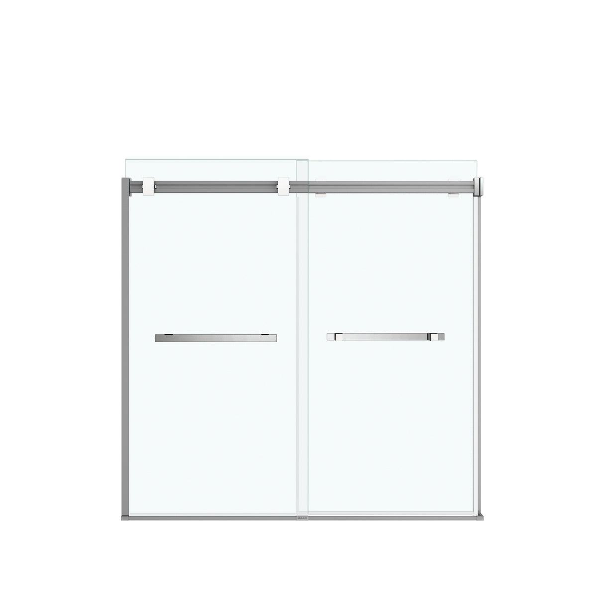 Maax Duel 56-59 x 55 ½ x 59 in 8 mm Bypass Tub Door for Alcove Installation with Clear glass in Chrome & Matte Black - image 13