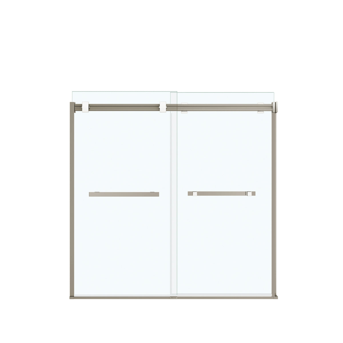Maax Duel 56-59 x 55 ½ x 59 in 8 mm Bypass Tub Door for Alcove Installation with Clear glass in Chrome & Matte Black - image 21