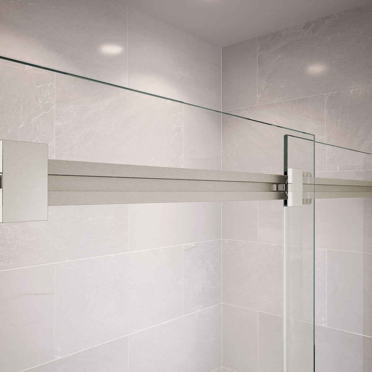 Maax Duel 56-59 x 55 ½ x 59 in 8 mm Bypass Tub Door for Alcove Installation with Clear glass in Chrome & Matte Black - image 24