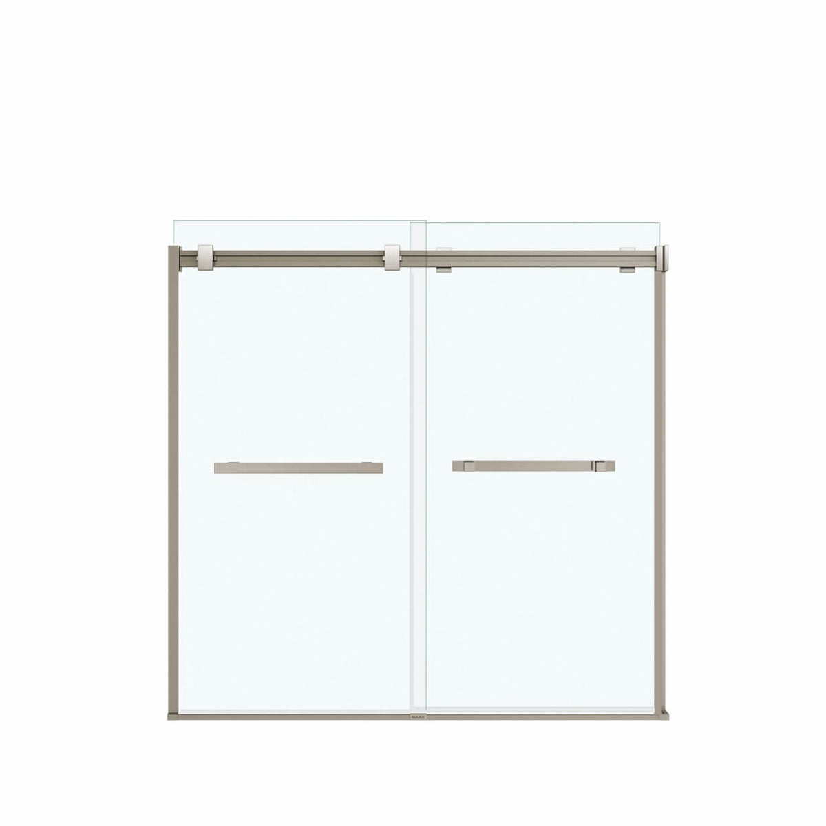 Maax Duel 56-59 x 55 ½ x 59 in 8 mm Bypass Tub Door for Alcove Installation with Clear glass in Chrome & Matte Black - image 25