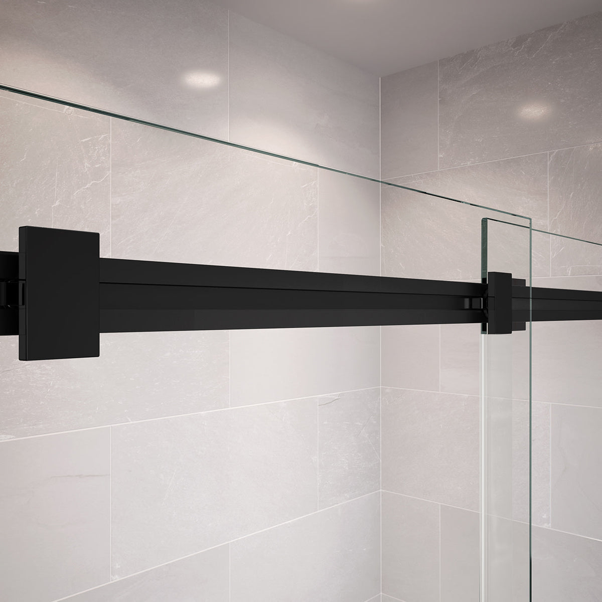 Maax Duel 56-59 x 55 ½ x 59 in 8 mm Bypass Tub Door for Alcove Installation with Clear glass in Chrome & Matte Black - image 28