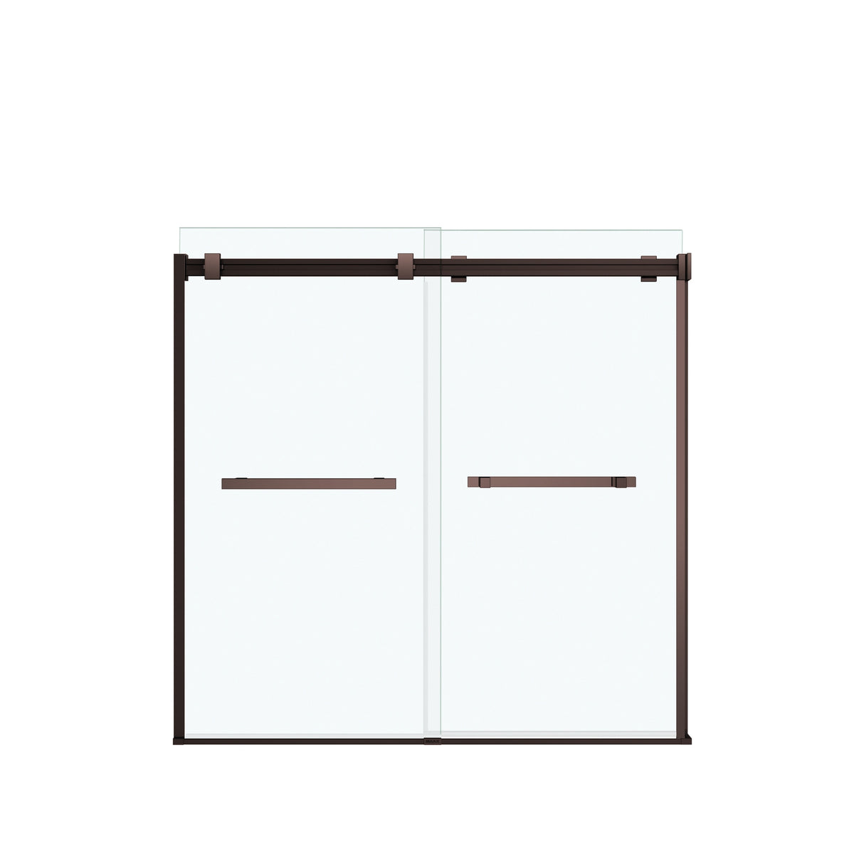 Maax Duel 56-59 x 55 ½ x 59 in 8 mm Bypass Tub Door for Alcove Installation with Clear glass in Chrome & Matte Black - image 7